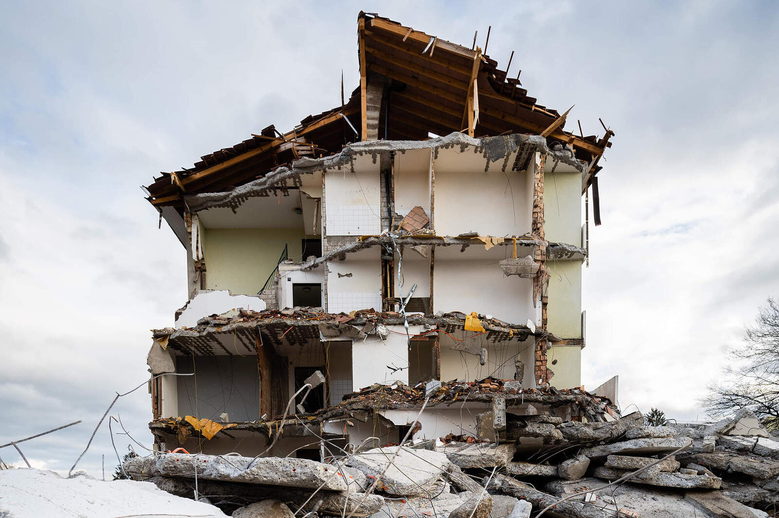 Grube für Wohnbauten Bereuter